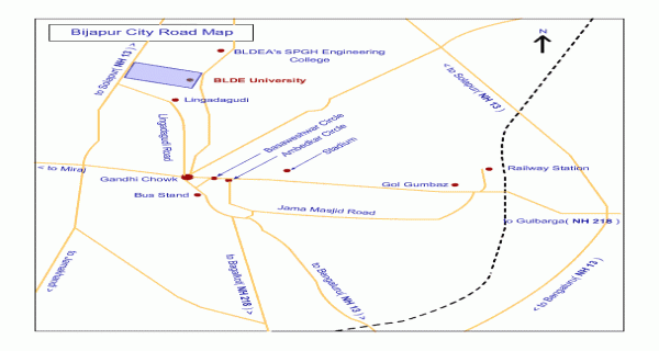 BLDE university map