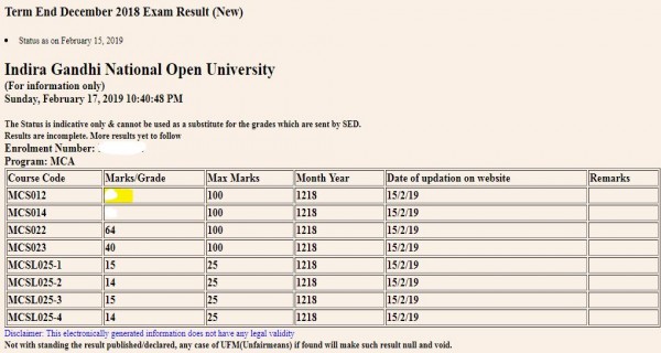 How To Check IGNOU Term End Results