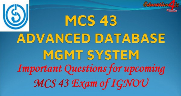 IGNOU MCC 43 important questions for MCA students
